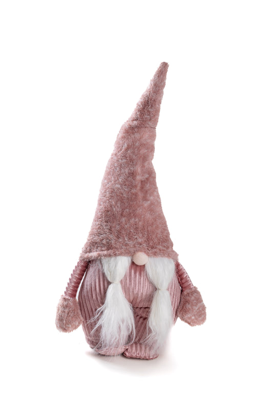 Pink álló skandináv manó világító orral 58 cm