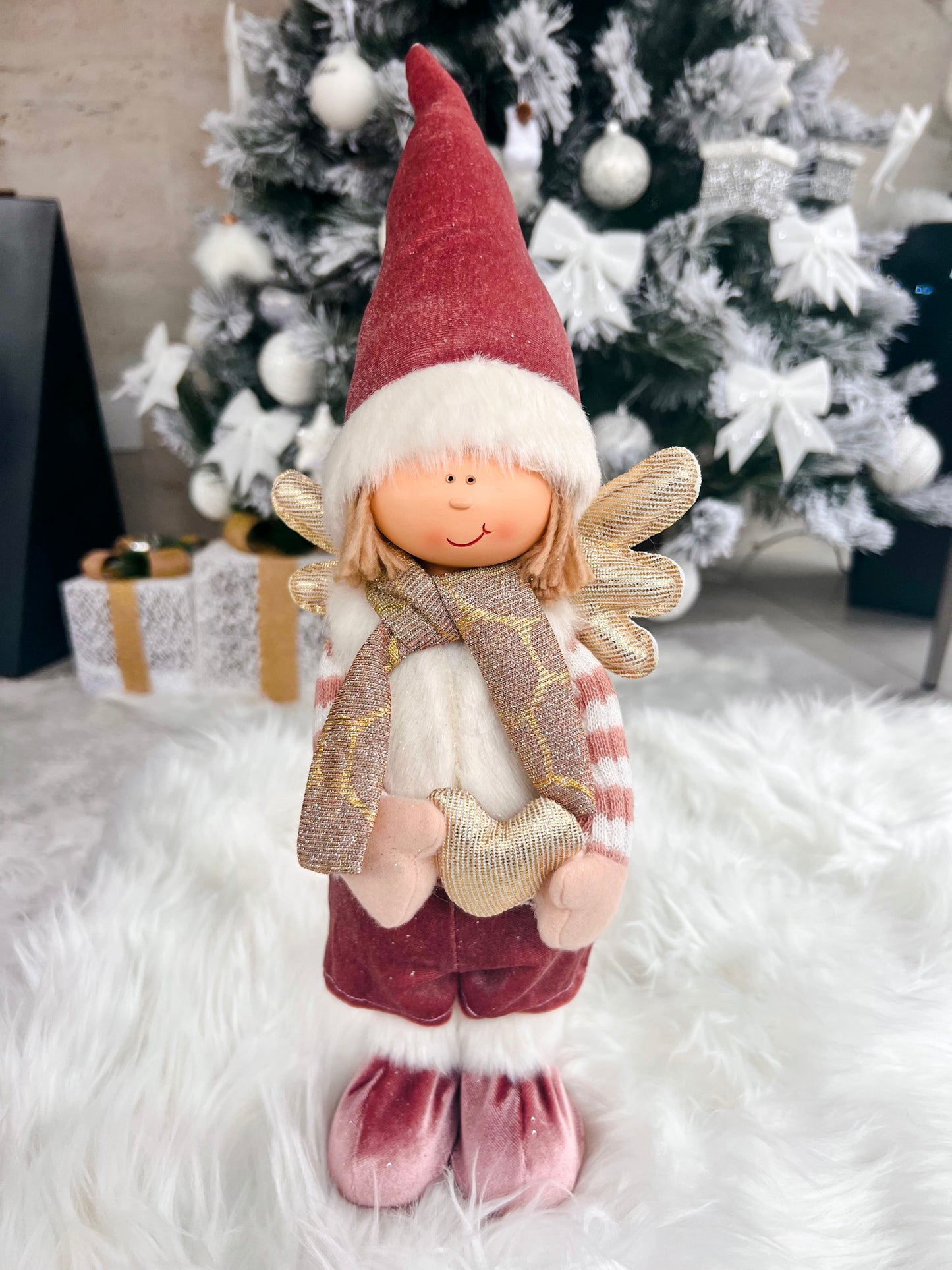 Rózsaszín fiú angyal baba