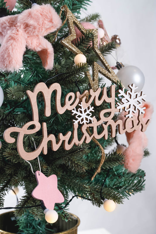 Műfenyő dekorációval 60cm